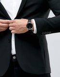 Emporio Armani Luigi Quartz Black Dial Black Leather Strap Watch For Men - AR2500 Authentic Buy Shop Now