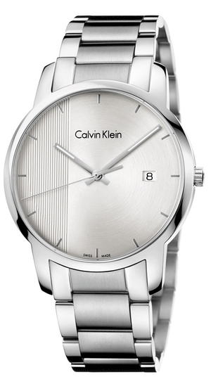 Calvin Klein City Chronograph Silver Dial Silver Steel Strap Watch for Men - K2G2G14X Authentic Buy Shop Now