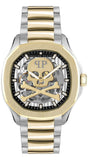 Philipp Plein High-Conic Automatic Gold Dial Two Tone Steel Strap Watch For Men - PWRAA0323 Authentic Buy Shop Now
