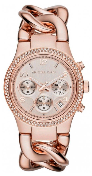 Michael Kors Runway Rose Gold Dial Rose Gold Steel Strap Watch for Women - MK3247 Authentic Buy Shop Now