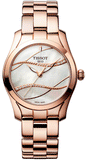 Tissot T Wave T Lady Mother of Pearl Dial Rose Gold Steel Strap Watch For Women - T112.210.33.111.00 Authentic Buy Shop Now