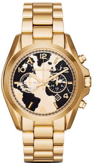 Michael Kors Bradshaw Stop Hunger Black Gold Dial Gold Steel Strap Watch for Women - MK6272 Authentic Buy Shop Now