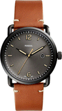 Fossil Commuter Three Hand Date Black Dial Brown Leather Strap Watch for Men - FS5276 Authentic Buy Shop Now