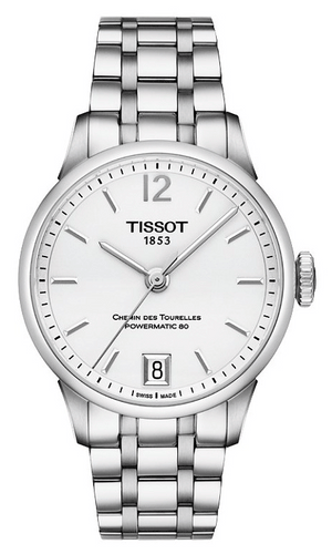 Tissot Chemin Des Tourelles Powermatic 80 Lady White Dial Silver Steel Strap Watch For Women - T099.207.11.037.00 Authentic Buy Shop Now
