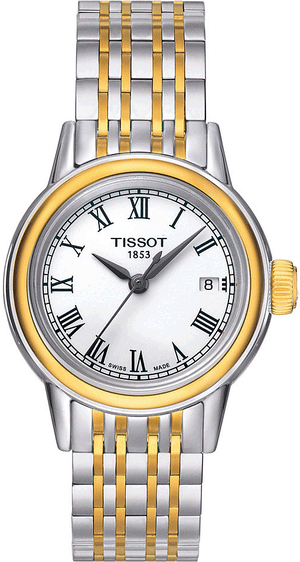 Tissot Carson Lady White Dial Two Tone Steel Strap Watch For Women - T085.210.22.013.00 Authentic Buy Shop Now