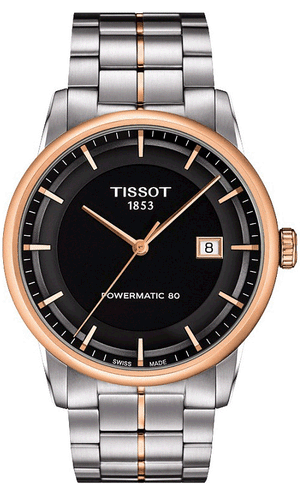 Tissot Luxury Powermatic 80 Black Dial Silver Steel Strap Watch For Men - T086.407.22.051.00 Authentic Buy Shop Now