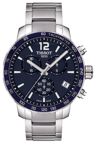 Tissot Quickster Chronograph Blue Dial Watch For Men - T095.417.11.047.00 Authentic Buy Shop Now