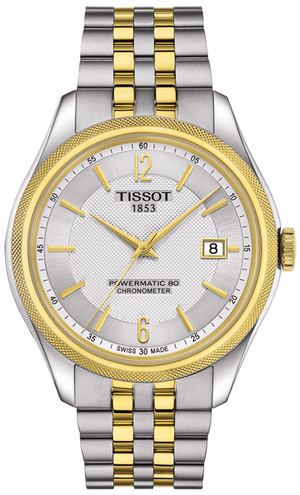 Tissot Ballade Powermatic 80 Chronometer Silver Dial Two Tone Steel Strap Watch For Men - T108.408.22.037.00 Authentic Buy Shop Now