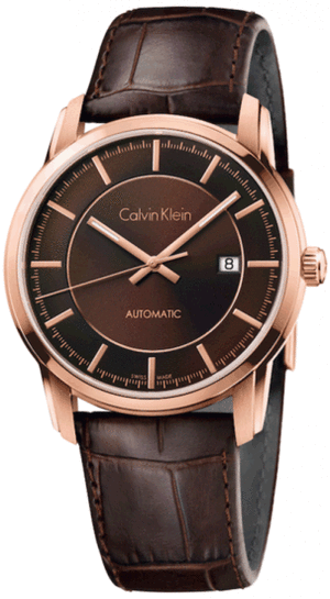 Calvin Klein Infinity Brown Dial Brown Leather Strap Watch for Men - K5S346GK Authentic Buy Shop Now