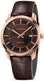 Calvin Klein Infinity Brown Dial Brown Leather Strap Watch for Men - K5S346GK Authentic Buy Shop Now