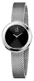 Calvin Klein Firm Black Dial Silver Mesh Bracelet Watch for Women - K3N23121 Authentic Buy Shop Now