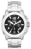 Fossil Modern Machine Black Dial Silver Steel Strap Watch for Men - FS4926 Authentic Buy Shop Now