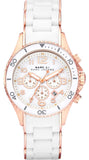 Marc Jacobs Rock Chronograph White Dial White Silicone Strap Watch for Women - MBM2547 Authentic Buy Shop Now