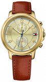 Tommy Hilfiger Claudia Rose Gold Dial Brown Leather Strap Watch for Women - 1781818 Authentic Buy Shop Now