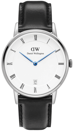 Daniel Wellington Dapper Sheffield White Dial Black Leather Strap Watch For Women - DW00100096 Authentic Buy Shop Now