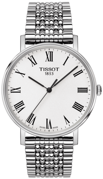 Tissot T Classic Everytime White Dial Silver Mesh Bracelet Watch For Men - T109.410.11.033.00 Authentic Buy Shop Now