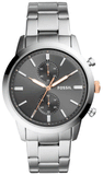 Fossil Townsman Chronograph Grey Dial Silver Steel Strap Watch for Men - FS5407 Authentic Buy Shop Now
