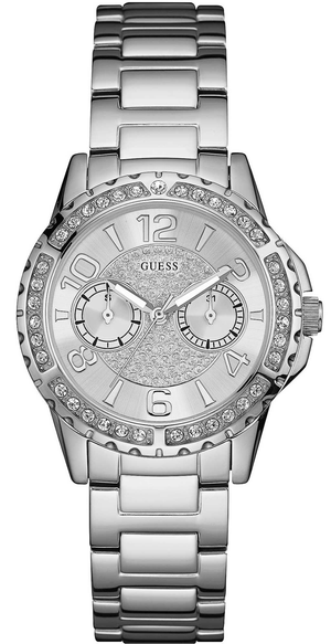 Guess Sassy Multifunction Quartz Silver Dial Silver Steel Strap Watch For Women - W0705L1 Authentic Buy Shop Now
