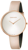 Calvin Klein Full Moon Silver Dial Pink Leather Stap Watch for Women - K8Y236Z6 Authentic Buy Shop Now