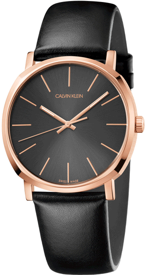 Calvin Klein Posh Black Dial Black Leather Strap Watch for Men - K8Q316C3 Authentic Buy Shop Now
