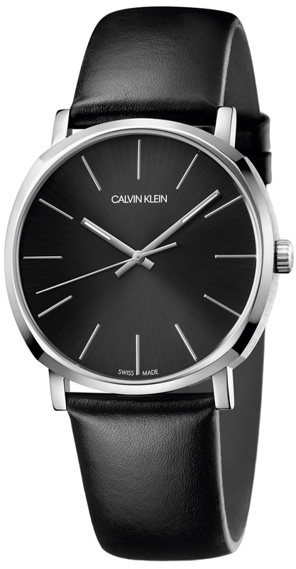 Calvin Klein Posh Black Dial Black Leather Strap Watch for Men - K8Q311C1 Authentic Buy Shop Now