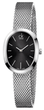 Calvin Klein Incentive Black Dial Silver Mesh Bracelet Watch for Women - K3P23121 Authentic Buy Shop Now