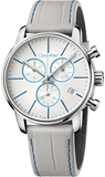 Calvin Klein City Chronograph White Dial White Leather Strap Watch for Men - K2G271Q4 Authentic Buy Shop Now