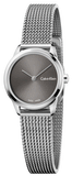 Calvin Klein Minimal Grey Dial Silver Mesh Bracelet Watch for Women - K3M231Y3 Authentic Buy Shop Now