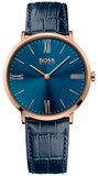 Hugo Boss Jackson Blue Dial Black Leather Strap Watch for Men - 1513371 Authentic Buy Shop Now