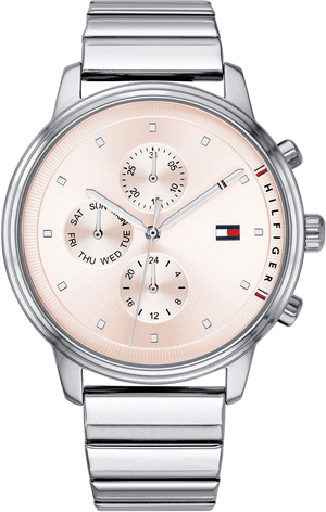 Tommy Hilfiger Blake Pink Dial Silver Steel Strap Watch for Women - 1781904 Authentic Buy Shop Now