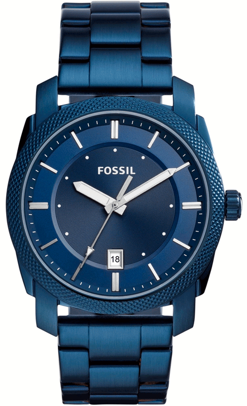 Fossil Machine Blue Dial Blue Steel Strap Watch for Men - FS5231 Authentic Buy Shop Now