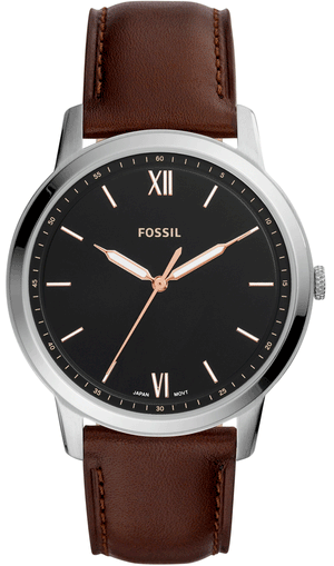 Fossil The Minimalist 3H Black Dial Brown Leather Strap Watch for Men - FS5464 Authentic Buy Shop Now