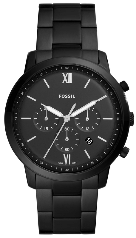 Fossil Neutra Chronograph Black Dial Black Steel Strap Watch for Men - FS5474 Authentic Buy Shop Now