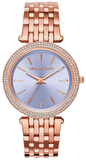 Michael Kors Darci Purple Dial Rose Gold Steel Strap Watch for Women - MK3400 Authentic Buy Shop Now