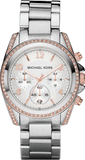 Michael Kors Blair Chronograph Silver Dial Silver Steel Strap Watch for Women - MK5459 Authentic Buy Shop Now