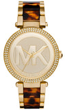 Michael Kors Parker Chronograph Gold Dial Two Tone Steel Strap Watch for Women - MK6109 Authentic Buy Shop Now