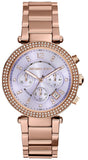 Michael Kors Parker Purple Dial Rose Gold Steel Strap Watch for Women - MK6169 Authentic Buy Shop Now