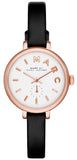 Marc Jacobs Sally White Dial Black Leather Strap Watch for Women - MBM1352 Authentic Buy Shop Now
