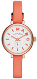 Marc Jacobs Sally White Dial Orange Leather Strap Watch for Women - MBM1355 Authentic Buy Shop Now