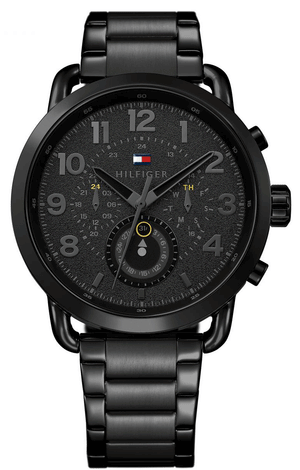 Tommy Hilfiger Briggs Black Dial Black Steel Strap Watch for Men - 1791423 Authentic Buy Shop Now
