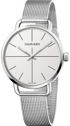 Calvin Klein Even Quartz White Dial Silver Steel Strap Watch for Women - K7B21126 Authentic Buy Shop Now