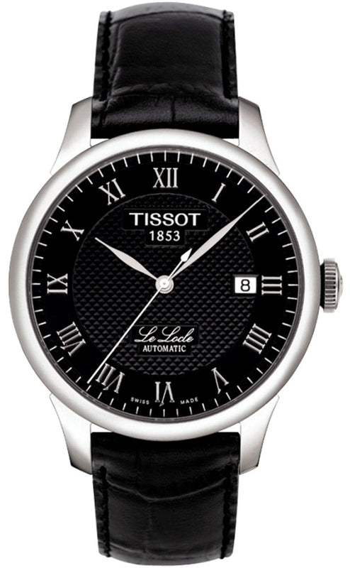 Tissot T Classic Le Locle Automatic Black Dial Black Leather Strap Watch For Men - T41.1.423.53 Authentic Buy Shop Now