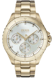 Hugo Boss Premiere White Dial Gold Steel Strap Watch for Women - 1502445 Authentic Buy Shop Now