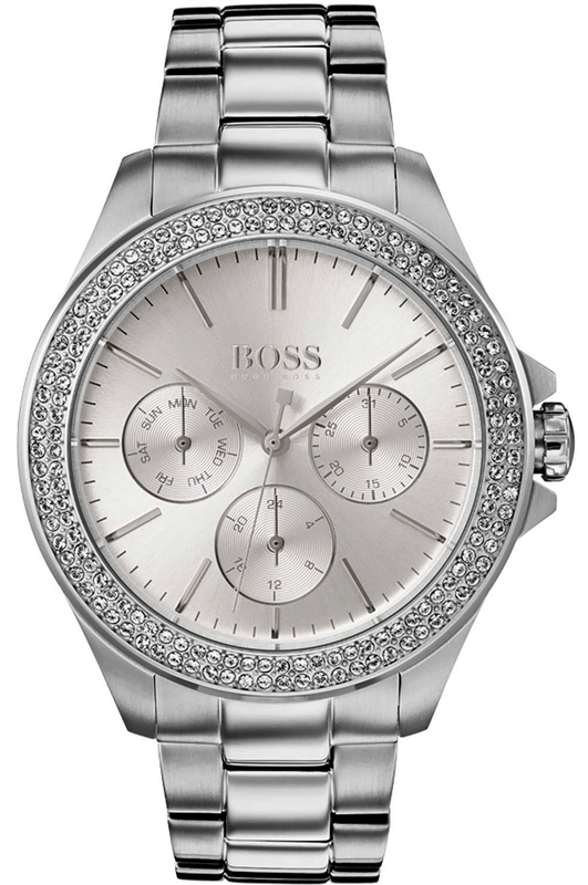 Hugo Boss Premiere Silver Dial Silver Steel Strap Watch for Women - 1502442 Authentic Buy Shop Now