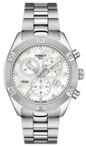 Tissot PR 100 Sport Chic Chronograph Diamonds Mother of Pearl Dial Silver Steel Strap Watch for Women - T101.917.11.116.00 Authentic Buy Shop Now