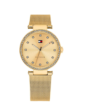 Tommy Hilfiger Lynn Quartz Gold Dial Gold Mesh Bracelet Watch For Women - 1781864 Authentic Buy Shop Now