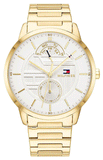 Tommy Hilfiger Hunter White Dial Gold Steel Strap Watch for Men - 1791609 Authentic Buy Shop Now