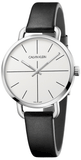 Calvin Klein Evan White Dial Black Leather Strap Watch for Women - K7B231CY Authentic Buy Shop Now