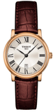Tissot Carson Premium Lady Silver Dial Brown Leather Strap Watch For Women - T122.210.36.033.00 Authentic Buy Shop Now
