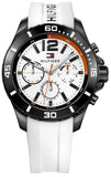 Tommy Hilfiger Nolan Multi Function White Dial White Rubber Strap Watch for Men - 1791146 Authentic Buy Shop Now